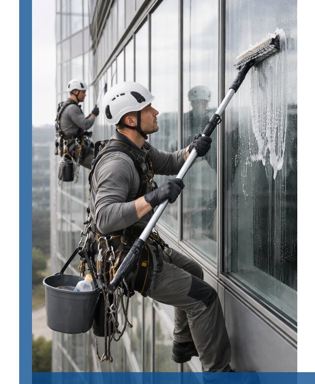 Высотная мойка сплошного остекления с выездом в Дзержинске