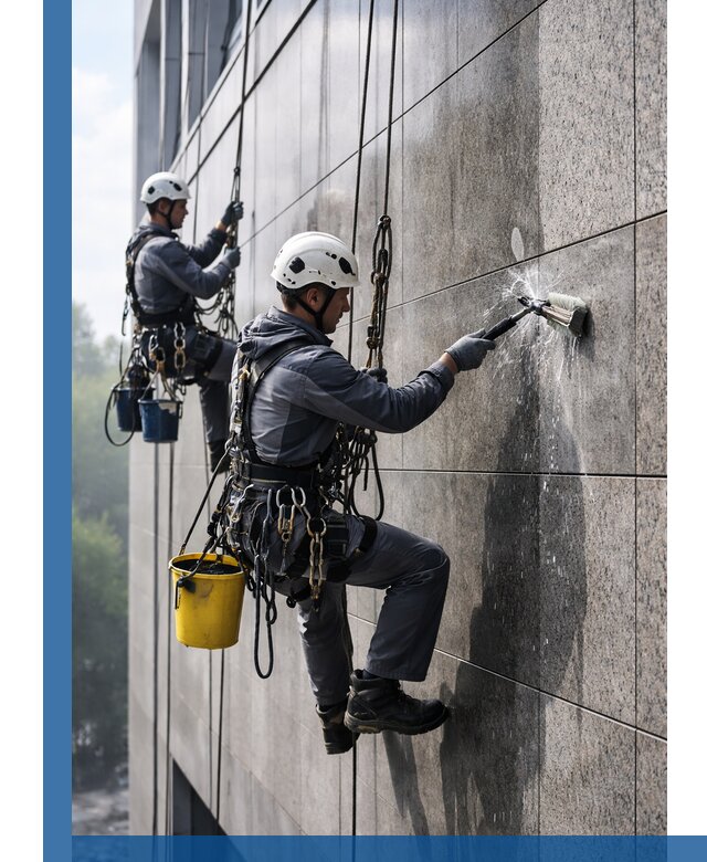 Профессиональная мойка фасада из керамогранита в Дзержинске