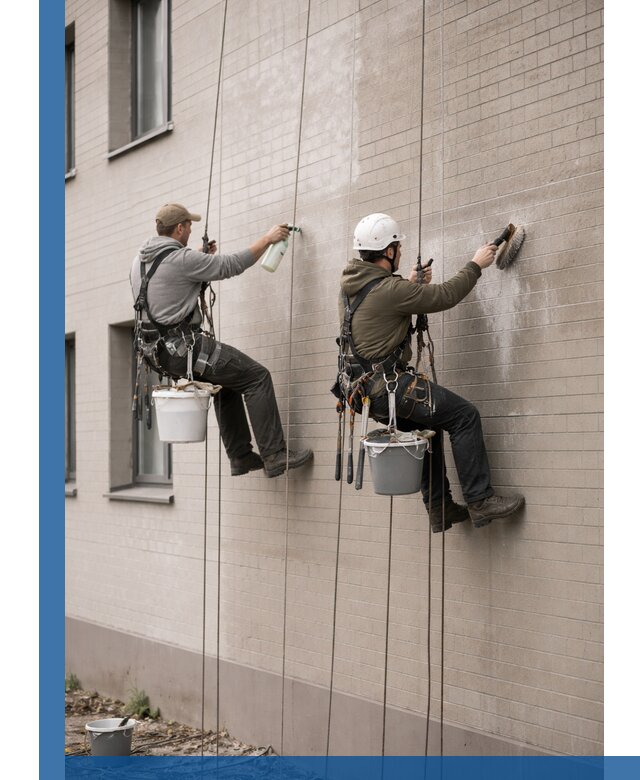 Удаление высолов с фасада зданий в Дзержинске без повреждений и следов