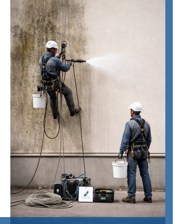 Очистка фасада от плесени в Дзержинске от 305 р. | ВЫСОТНИК-Дзр