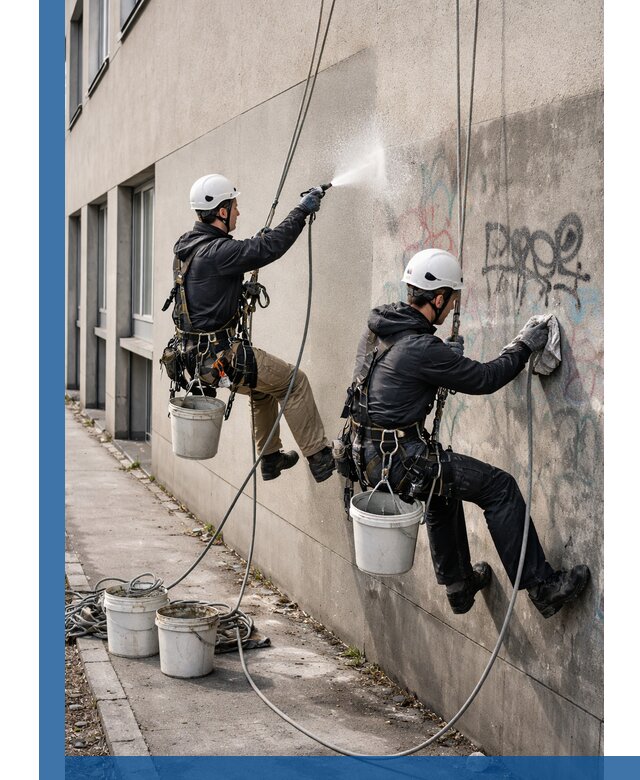 Антиграффити покрытие фасада с защитой от надписей в Дзержинске