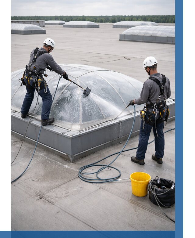 Мойка зенитных фонарей в Дзержинске, заказать от 4575 р. | ВЫСОТНИК-Дзр