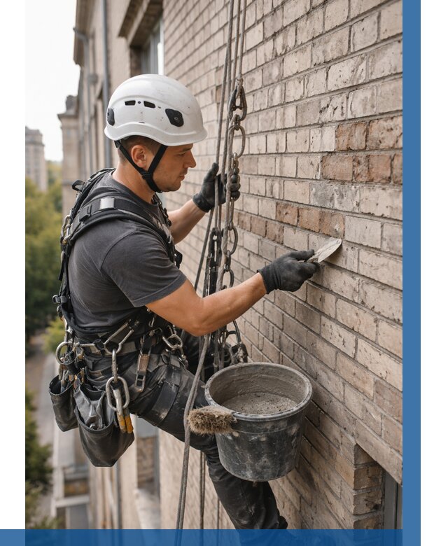 Ремонт кирпичной кладки фасада в Дзержинске от 1830 р. | ВЫСОТНИК-Дзр