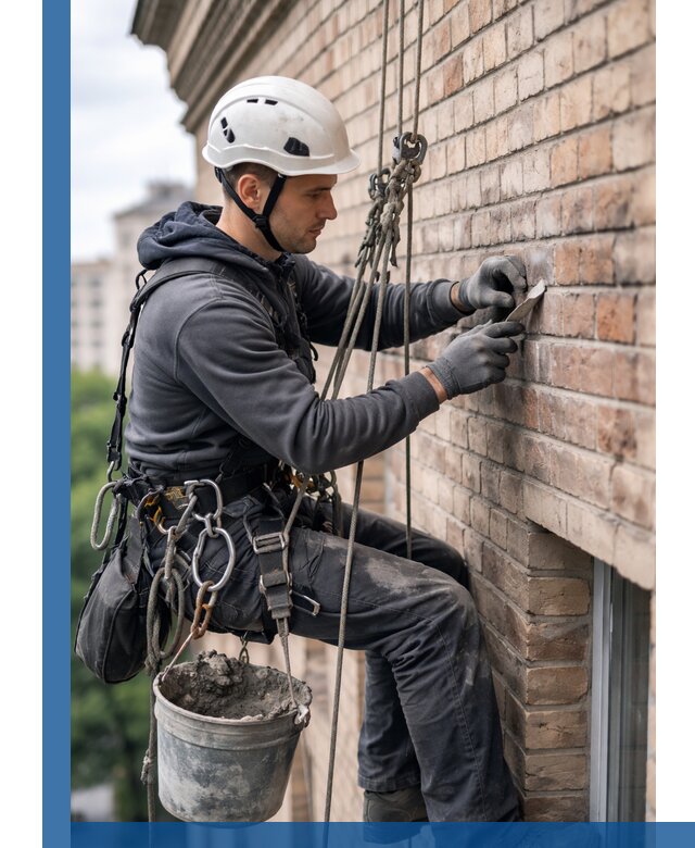 Качественный ремонт кирпичной кладки фасада в Дзержинске с гарантией