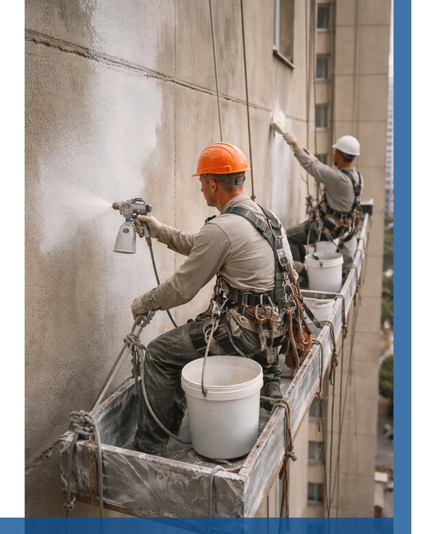 Грунтовка фасада на высоте в Дзержинске от 122 р. | ВЫСОТНИК-Дзр