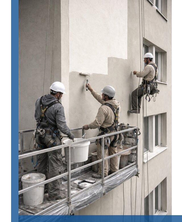 Покраска оштукатуренного фасада в Дзержинске под ключ с гарантией