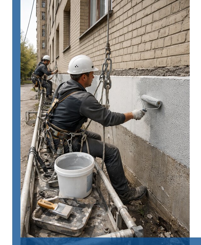 Окраска цоколя здания в Дзержинске профессионально и надежно