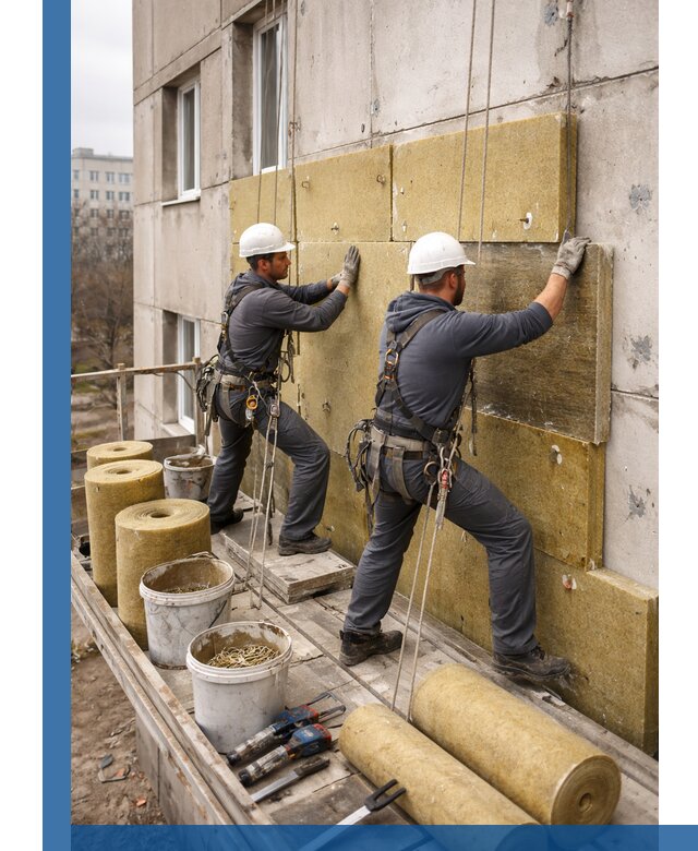 Утепление фасада минватой в Дзержинске под ключ с гарантией