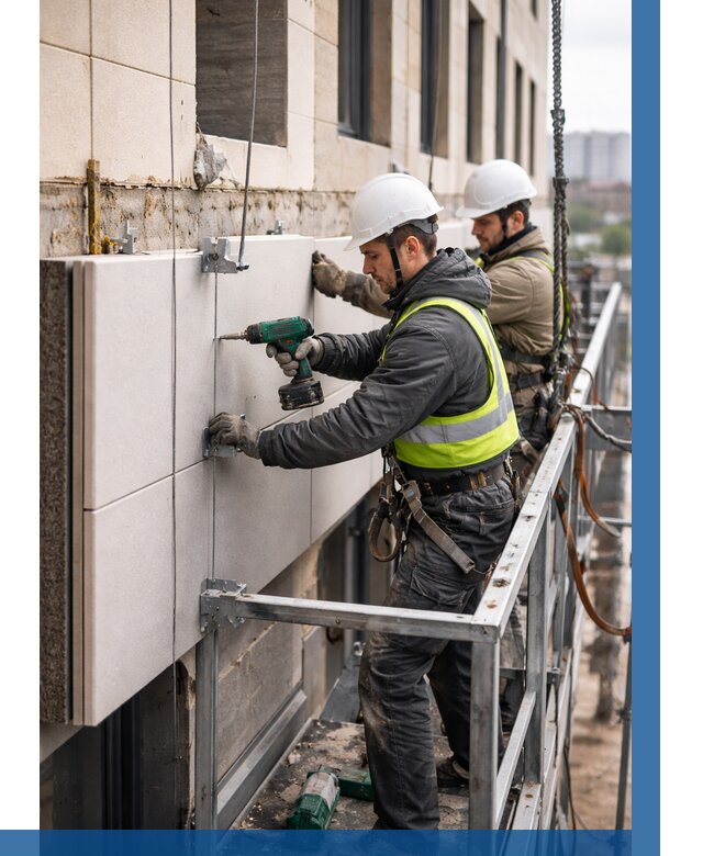 Монтаж фасадных термопанелей в Дзержинске от 1525 р. | ВЫСОТНИК-Дзр