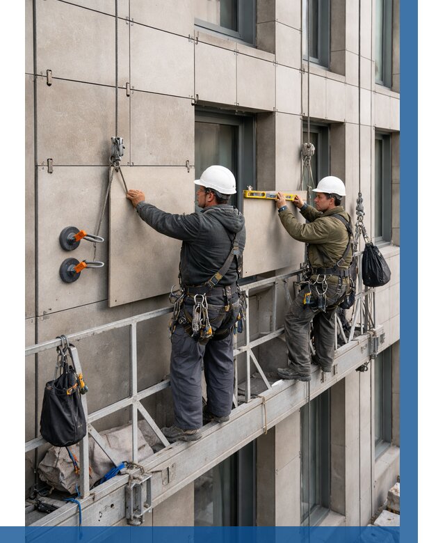 Монтаж керамогранита на фасад в Дзержинске от 2542 р. | ВЫСОТНИК-Дзр