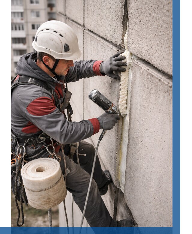 Утепление межпанельных швов в Дзержинске от 712 р. | ВЫСОТНИК-Дзр