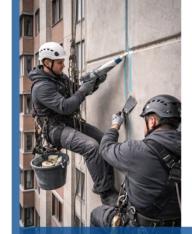 Вторичная герметизация швов фасада и кровли в Дзержинске