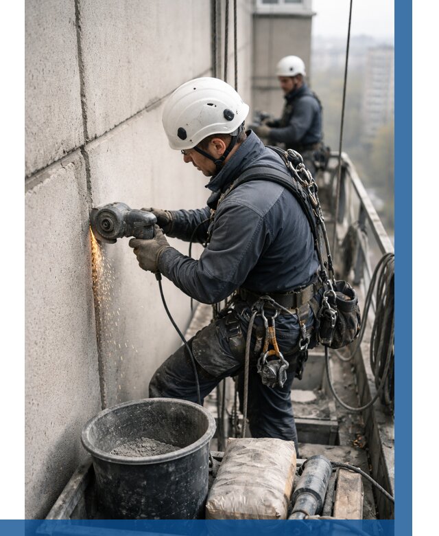 Штробление межпанельных швов в Дзержинске от 1220 р. | ВЫСОТНИК-Дзр