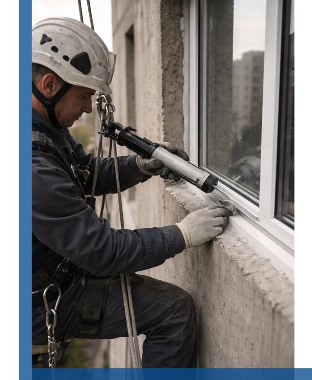 Герметизация оконных швов снаружи в Дзержинске профессионально