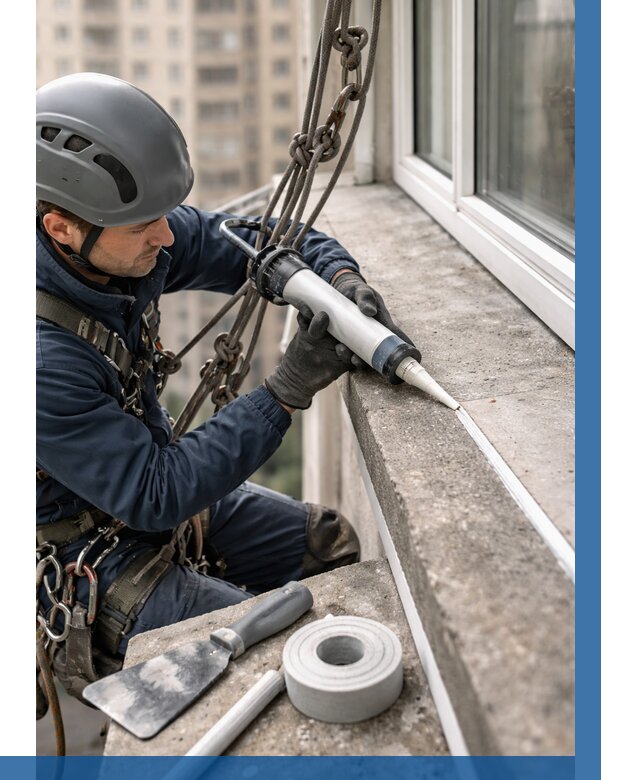 Герметизация балконного козырька в Дзержинске от 4575 р. | ВЫСОТНИК-Дзр