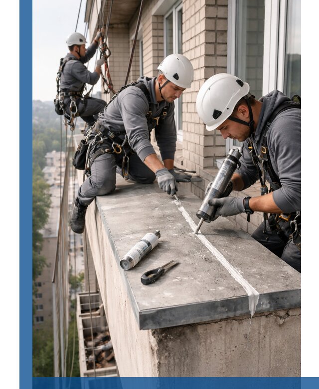 Герметизация балконного козырька в Дзержинске профессионально