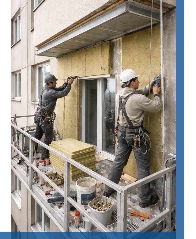 Утепление балкона снаружи в Дзержинске от 1627 р. под ключ ВЫСОТНИК-Дзр