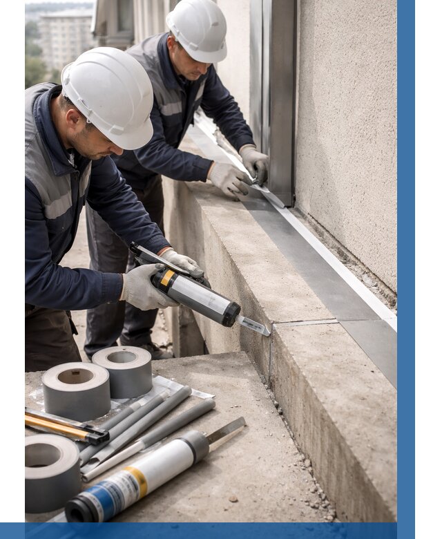 Герметизация примыкания балкона в Дзержинске от 4575 р. | ВЫСОТНИК-Дзр