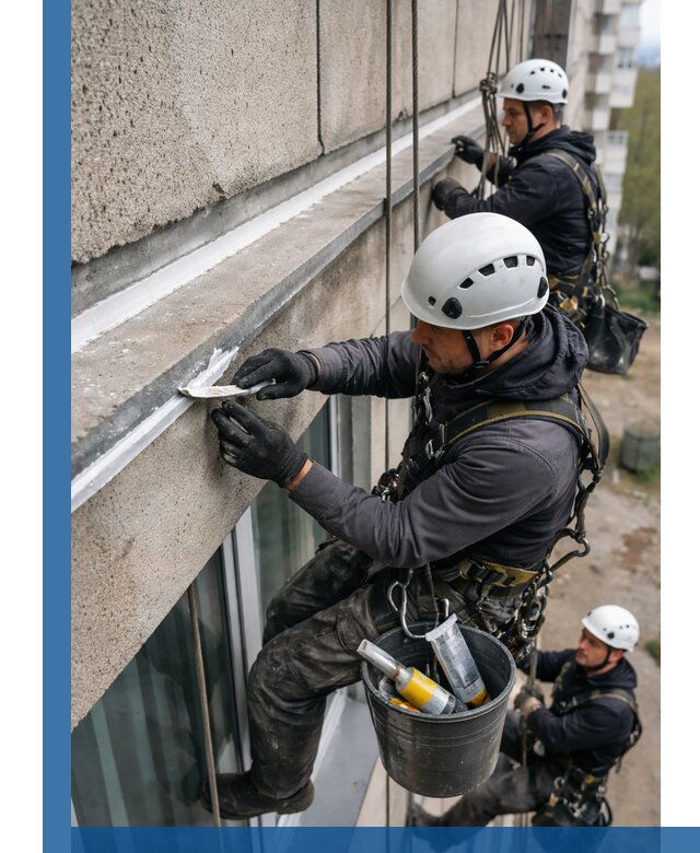 Герметизация примыкания балкона в Дзержинске под ключ с гарантией