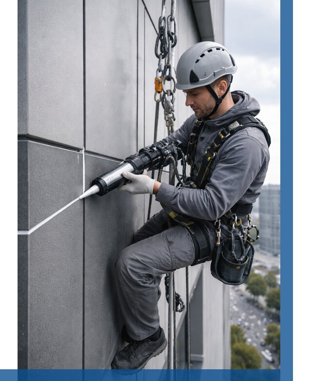 Герметизация стыков фасадных панелей в Дзержинске от 6609 р.| ВЫСОТНИК-Дзр