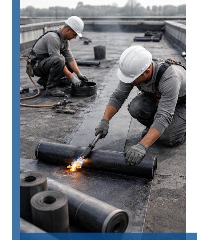 Ремонт рулонной кровли в Дзержинске герметизация и восстановление