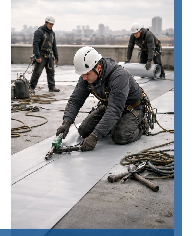 Ремонт мембранной кровли в Дзержинске от 1830 р./м2 | ВЫСОТНИК-Дзр