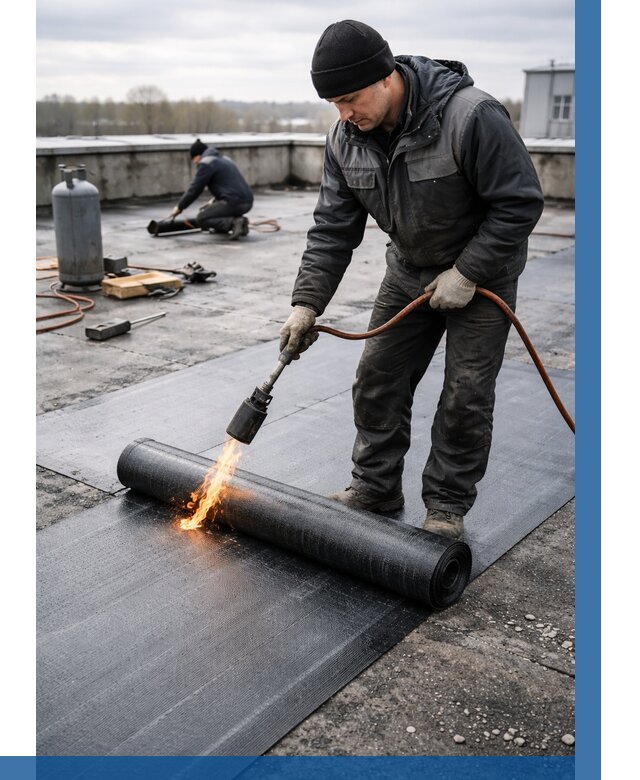 Ремонт наплавляемой кровли в Дзержинске от 712 р. | ВЫСОТНИК-Дзр