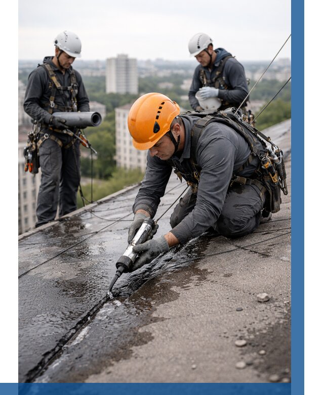 Устранение протечек кровли в Дзержинске от 12200 р. | ВЫСОТНИК-Дзр