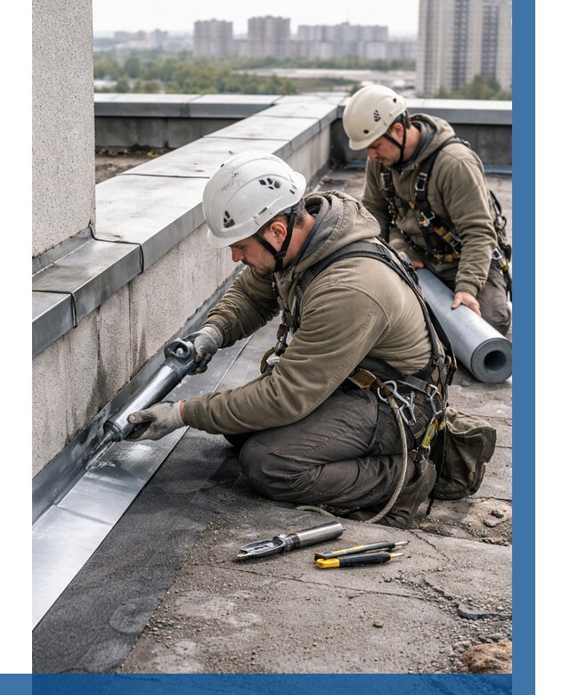 Ремонт кровельных примыканий в Дзержинске от 1220 р. | ВЫСОТНИК-Дзр