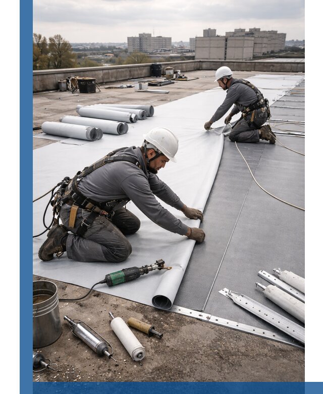 Монтаж мембранной кровли в Дзержинске для промышленных зданий