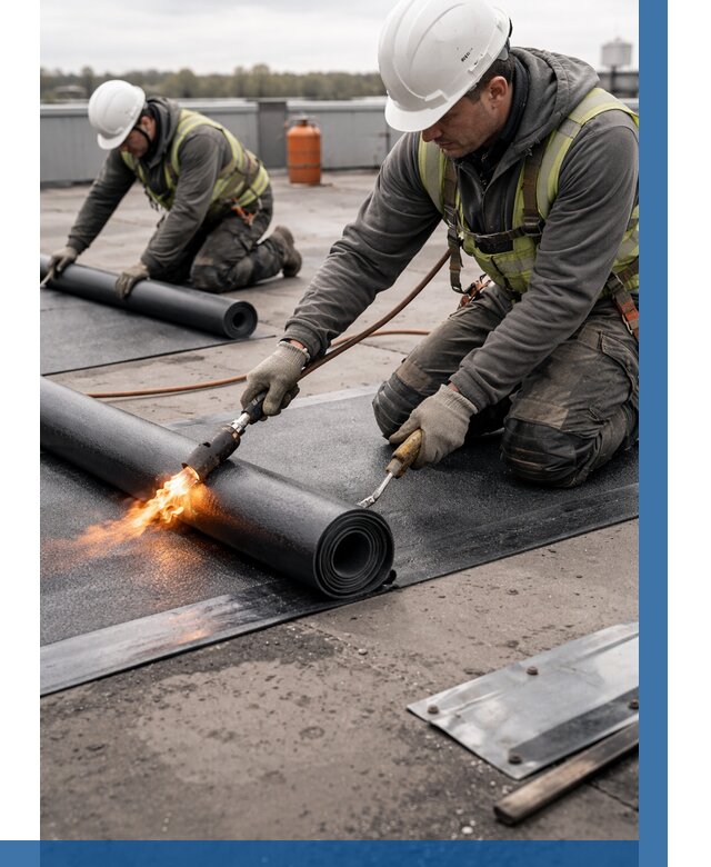 Монтаж наплавляемой кровли в Дзержинске от 864 р. — ВЫСОТНИК-Дзр