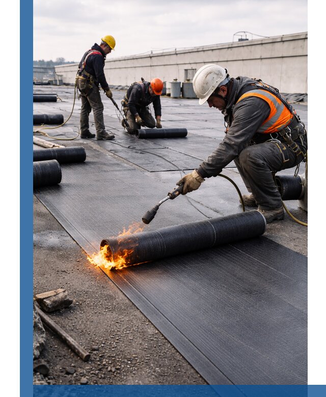 Монтаж наплавляемой кровли в Дзержинске профессионально