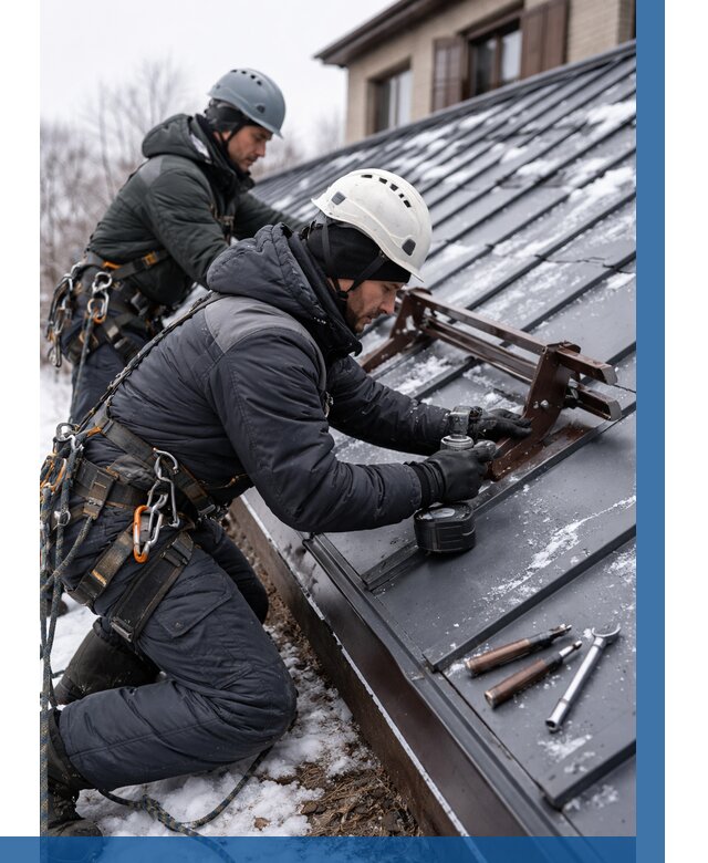 Монтаж снегозадержателей в Дзержинске от 458 р. | ВЫСОТНИК-Дзр