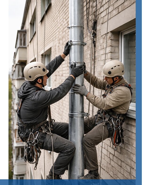Замена водосточных труб в Дзержинске от 6609 р. | ВЫСОТНИК-Дзр