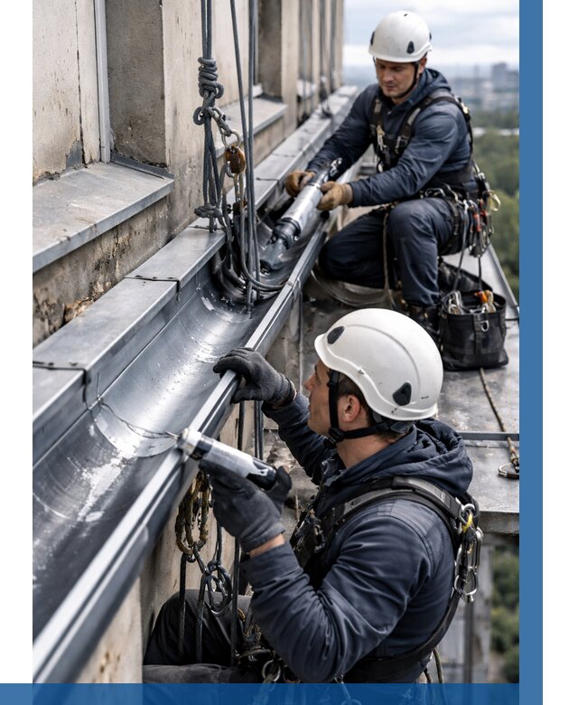 Ремонт водосточных желобов в Дзержинске от 6609 р. | ВЫСОТНИК-Дзр