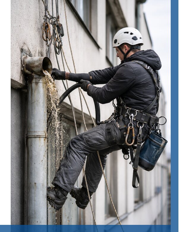 Прочистка водосточных труб в Дзержинске от 3558 р. | ВЫСОТНИК-Дзр