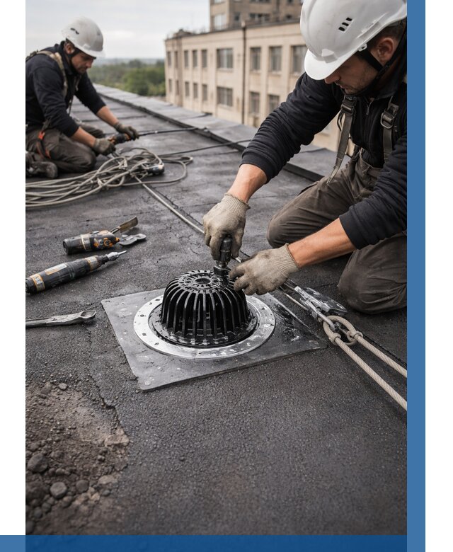 Установка водосточных воронок в Дзержинске цена от 3558 р. | ВЫСОТНИК-Дзр