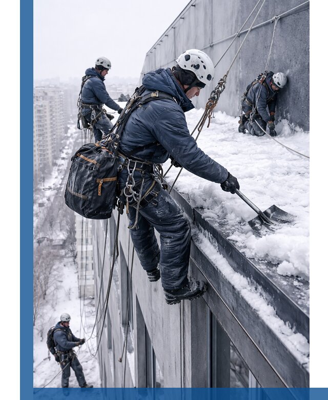 Абонентское обслуживание кровли зимой в Дзержинске регулярный уход