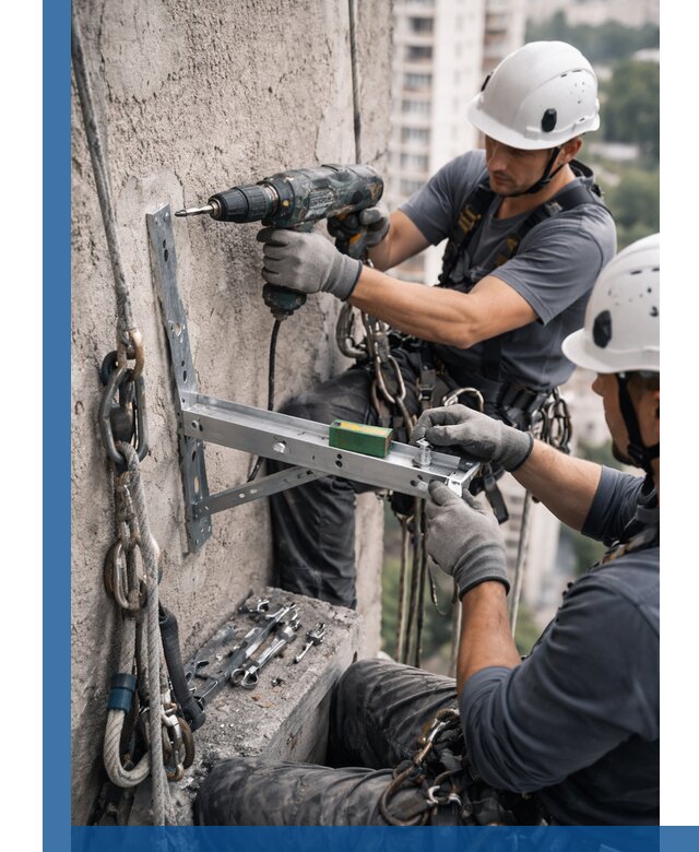 Установка кронштейнов кондиционера и крепежа в Дзержинске