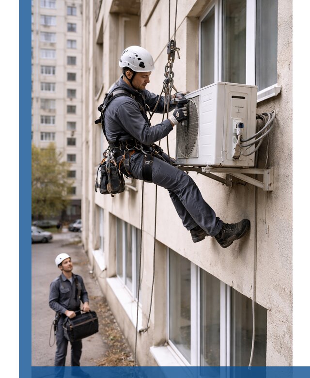 Демонтаж внешнего блока кондиционера в Дзержинске профессионально