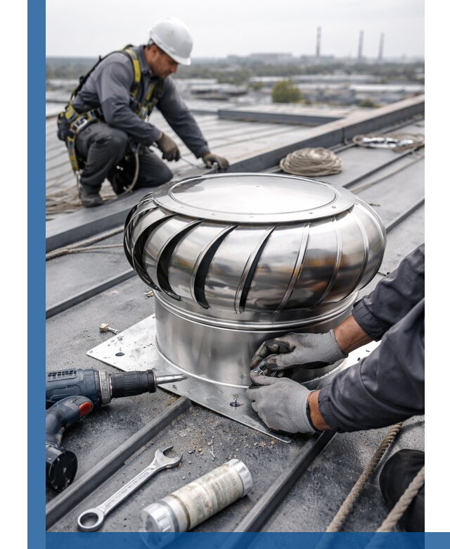 Установка дефлекторов на кровле в Дзержинске профессионально