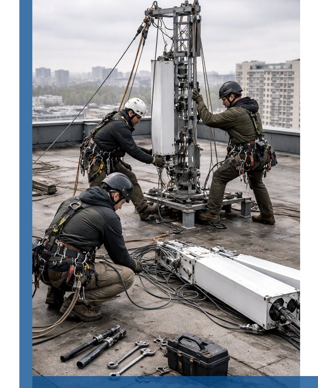 Демонтаж антенн на крыше зданий в Дзержинске с гарантией