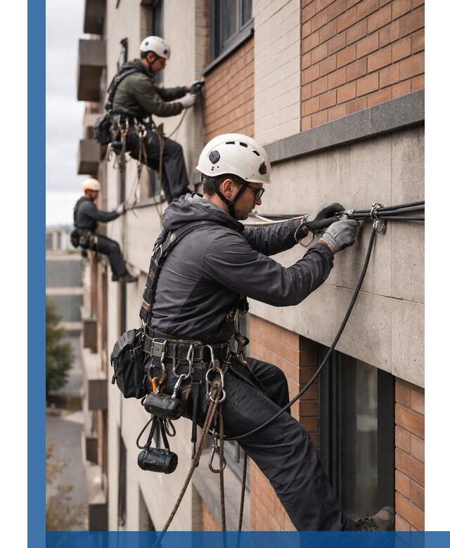 Крепление кабеля на фасаде монтаж и крепеж в Дзержинске