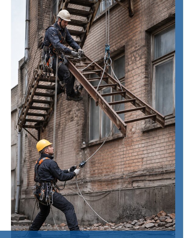 Демонтаж пожарной лестницы в Дзержинске от 12200 р. | ВЫСОТНИК-Дзр