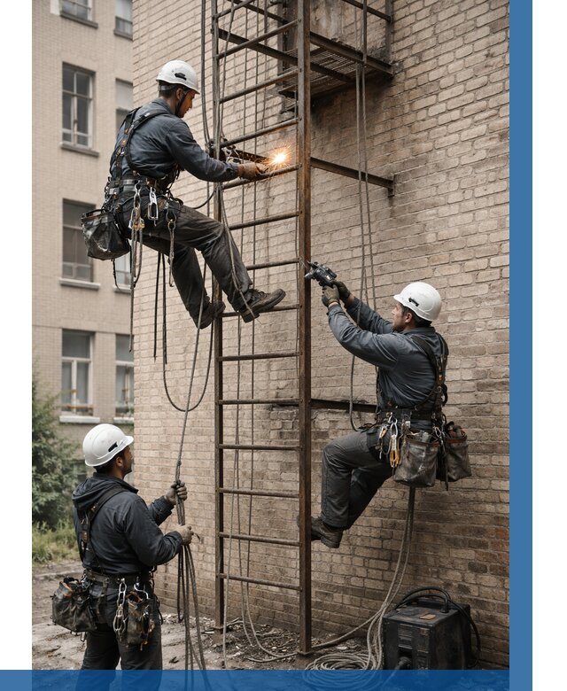 Ремонт пожарной лестницы в Дзержинске от 7625 р. | ВЫСОТНИК-Дзр