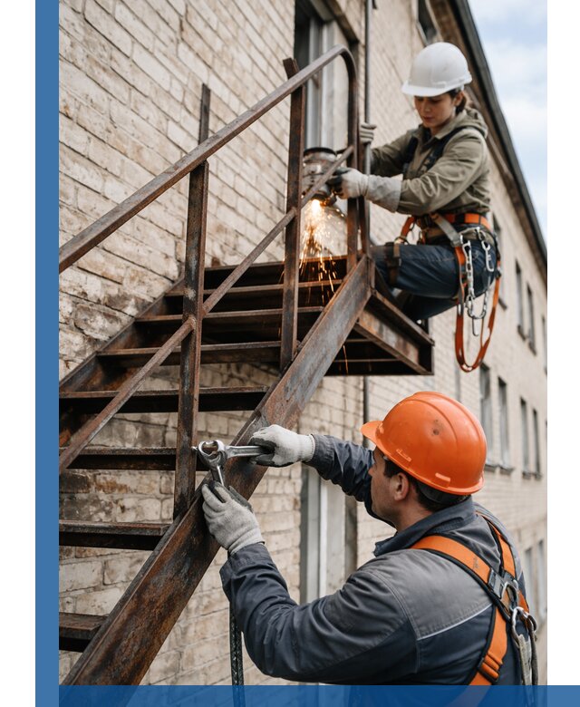 Ремонт и восстановление пожарных лестниц с выездом в Дзержинске