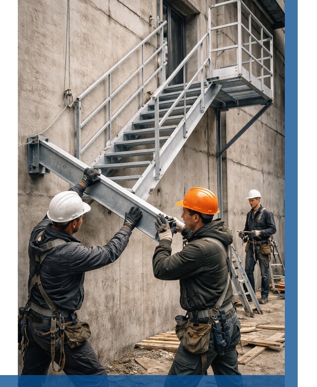 Монтаж металлических лестниц в Дзержинске от 15251 р. | ВЫСОТНИК-Дзр