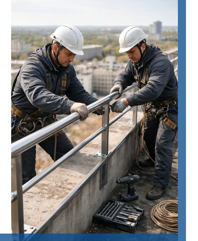 Монтаж перил на высоте в Дзержинске от 2542 р. | ВЫСОТНИК-Дзр