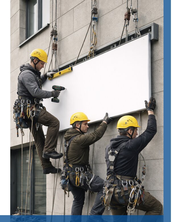 Монтаж рекламной вывески в Дзержинске от 8134 р. | ВЫСОТНИК-Дзр