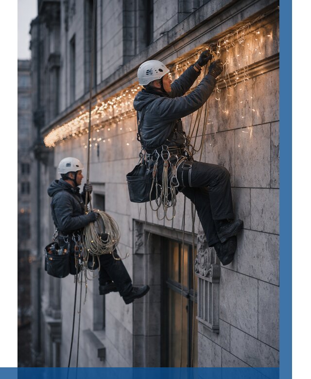 Монтаж новогодней иллюминации в Дзержинске от 8642 р. | ВЫСОТНИК-Дзр